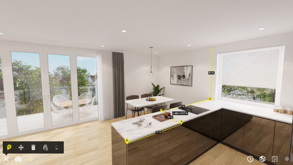 3D Real Estate Rendering of a Kitchen